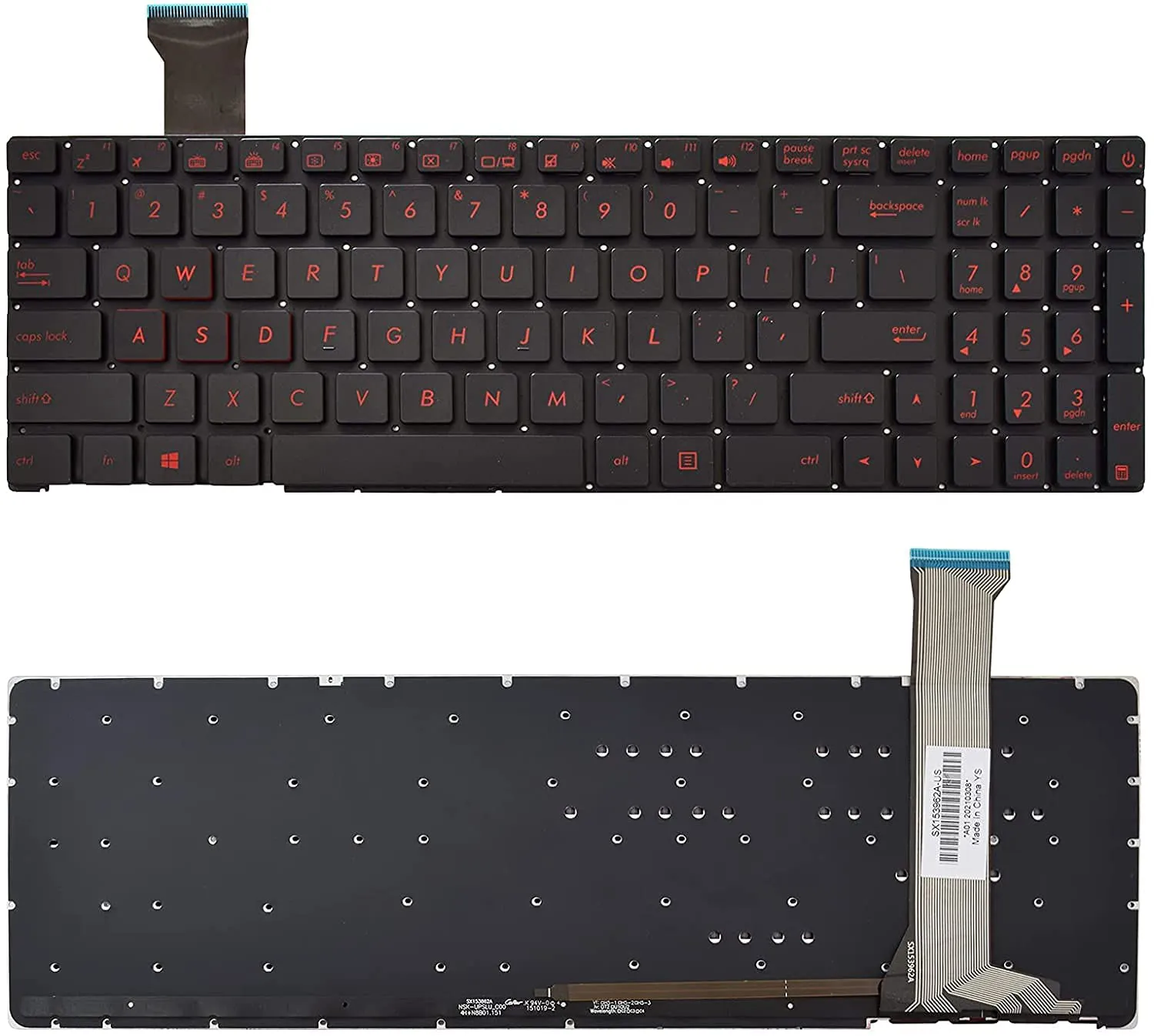 Asus Backlit Laptop Keyboard